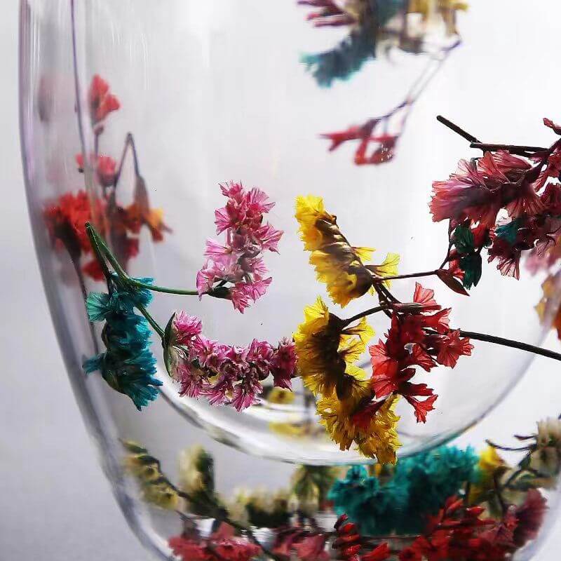 Tasse à double motif floral 