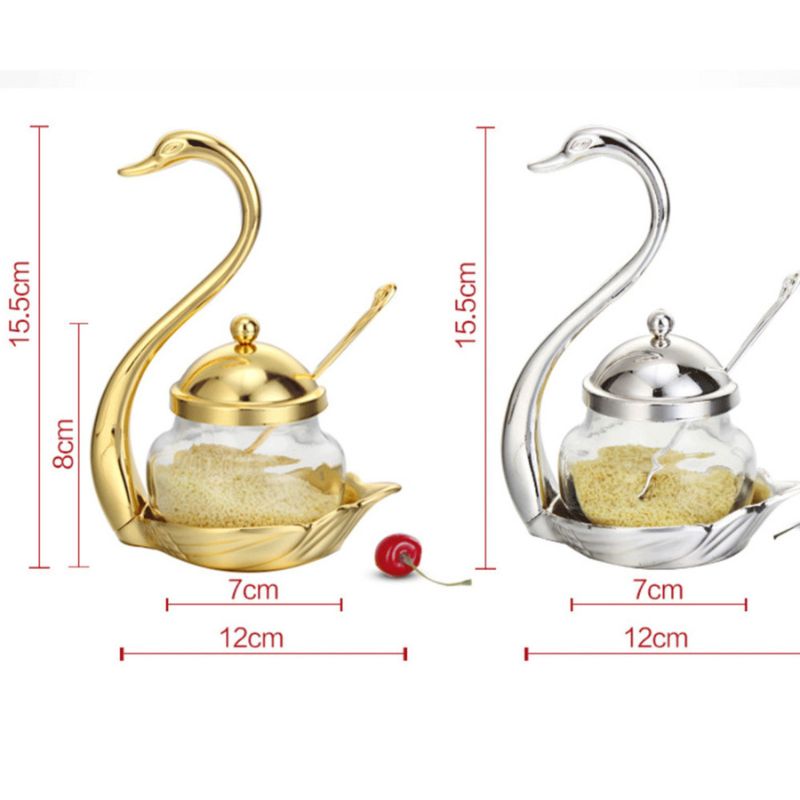 Pot à miel et étagère à épices Swan