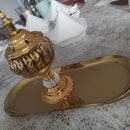 Plateau de rangement en acier inoxydable doré