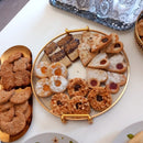 Plateau de rangement en acier inoxydable doré