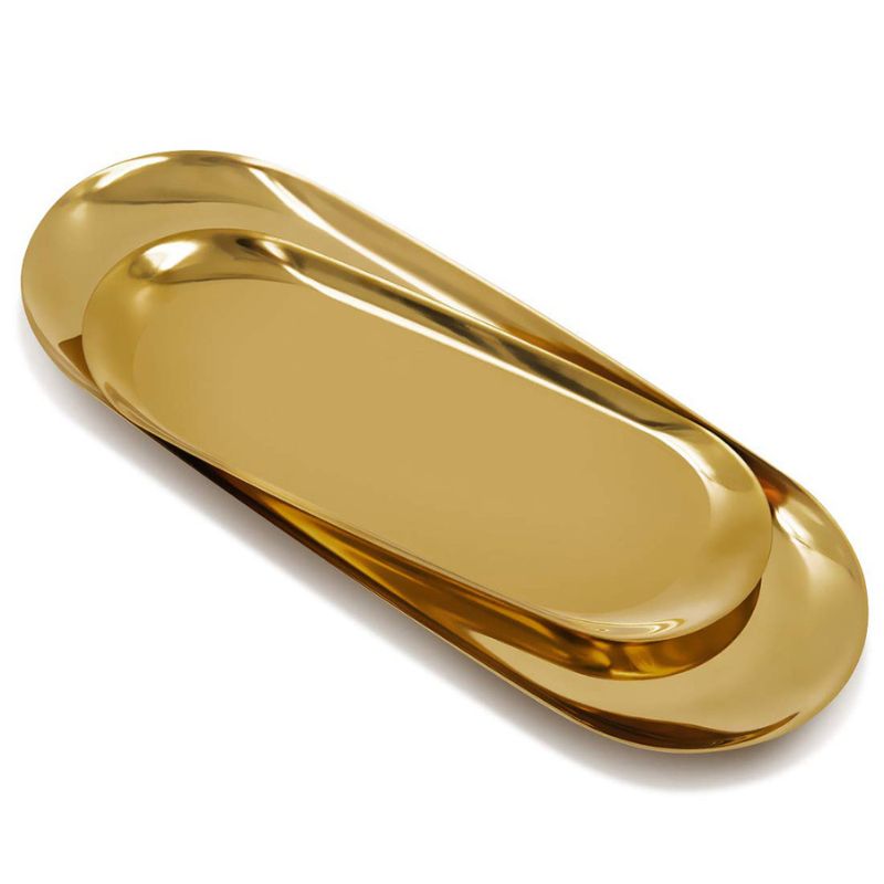 Golden Stainless Steel Storage Tray