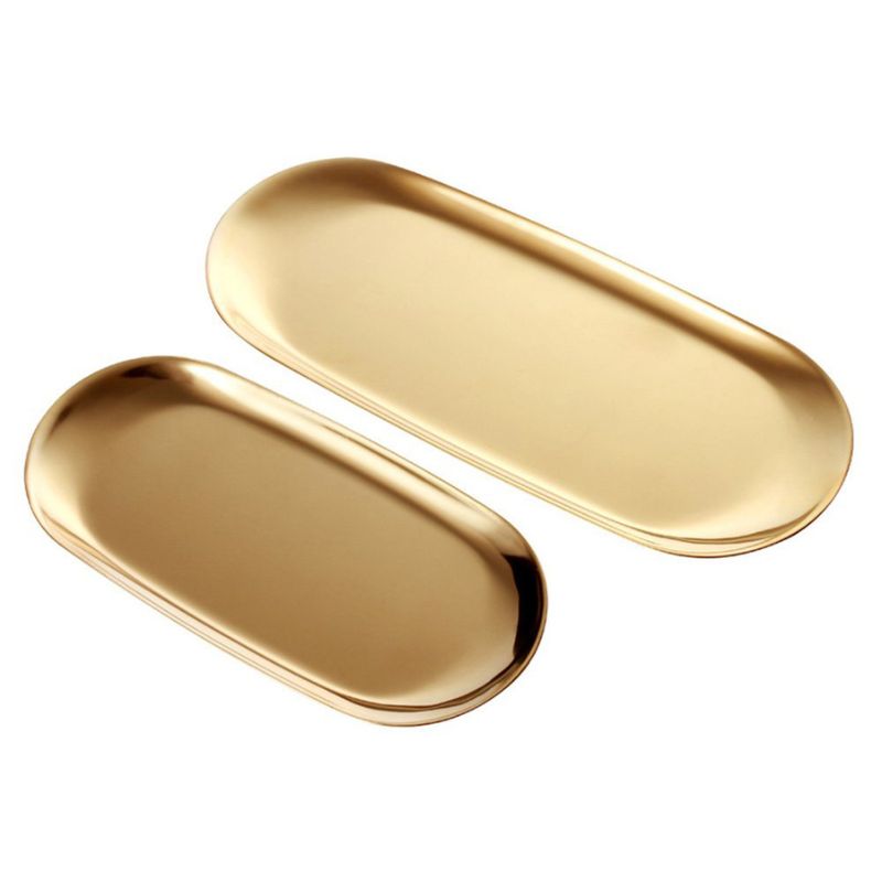 Golden Stainless Steel Storage Tray