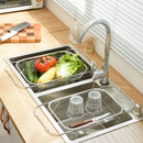 Collapsible Stainless Steel Over-the-Sink Strainer & Drain Basket
