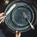 Retro Round Iron Tray