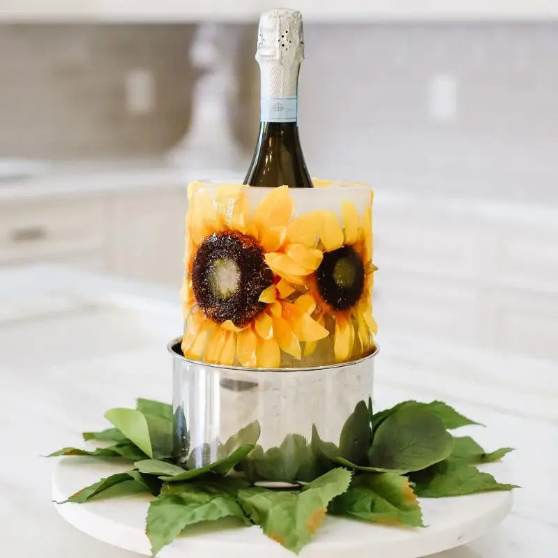 ice bottle mold, ice wine cooler, ice bottle holder, champagne chiller, wine party table decor