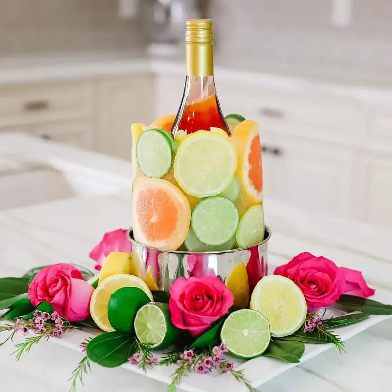 ice bottle mold, ice wine cooler, ice bottle holder, champagne chiller, wine party table decor