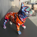 Colored Bulldog Sculpture