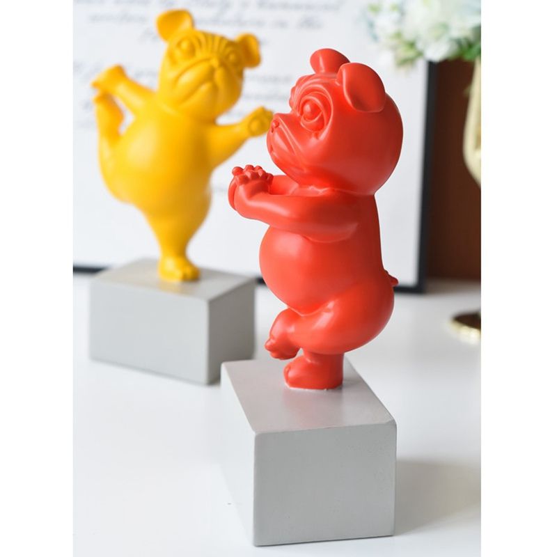 Bulldoggen-Zen-Skulptur