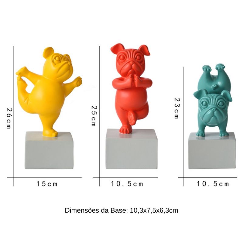 Bulldoggen-Zen-Skulptur