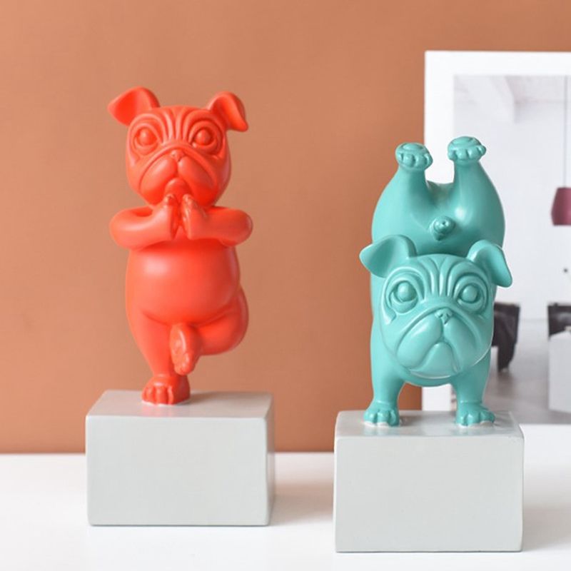 Bulldoggen-Zen-Skulptur