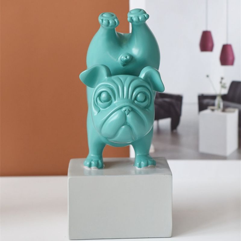 Bulldoggen-Zen-Skulptur