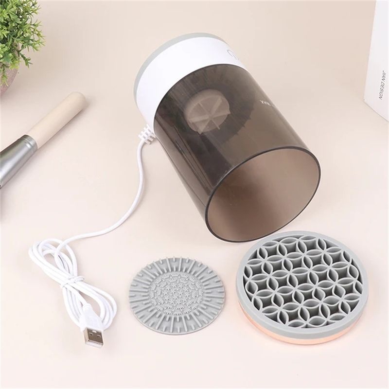Nettoyeur de pinceaux de maquillage électrique - 3 en 1