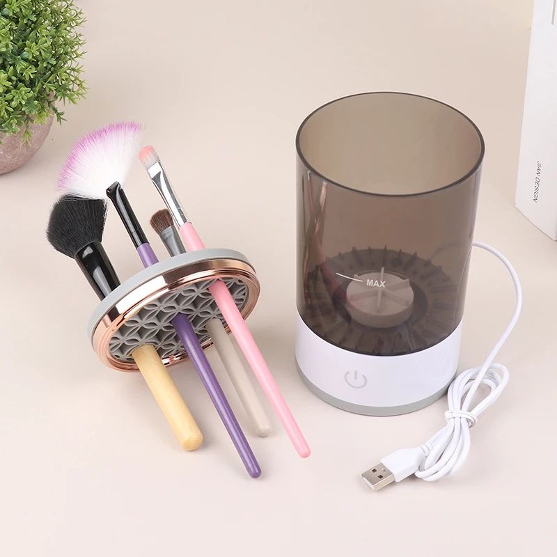 Nettoyeur de pinceaux de maquillage électrique - 3 en 1