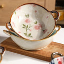 Ceramic Bowl with Handles – Oven & Microwave Safe