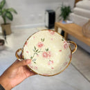 Ceramic Bowl with Handles – Oven & Microwave Safe