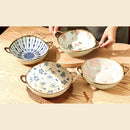 Ceramic Bowl with Handles – Oven & Microwave Safe