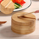 Étagère à épices en bambou avec couvercle pivotant et cuillère