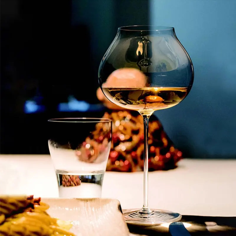 Grand Reserve Wine Glasses on elegant table setting — modern drinkware for wine, gin, or spritz, ideal for sophisticated celebrations.