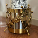 Majestic Wine Bottle Holder — elegant metal and glass design for wine bottles and table décor. Modern accessory by Trustique.