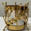 Majestic Wine Bottle Holder — elegant metal and glass design for wine bottles and table décor. Modern accessory by Trustique.