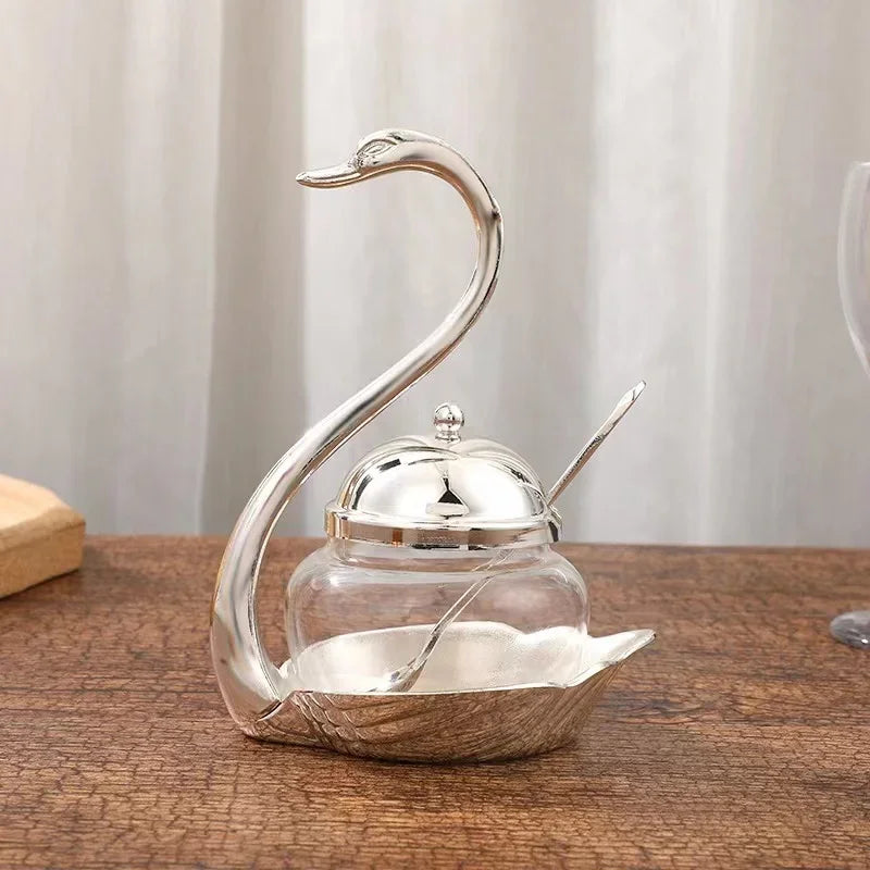 Pot à miel et étagère à épices Swan