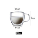 Glass Double-Walled Mugs Dual - 2/4 Pieces