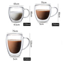 Glass Double-Walled Mugs Dual - 2/4 Pieces