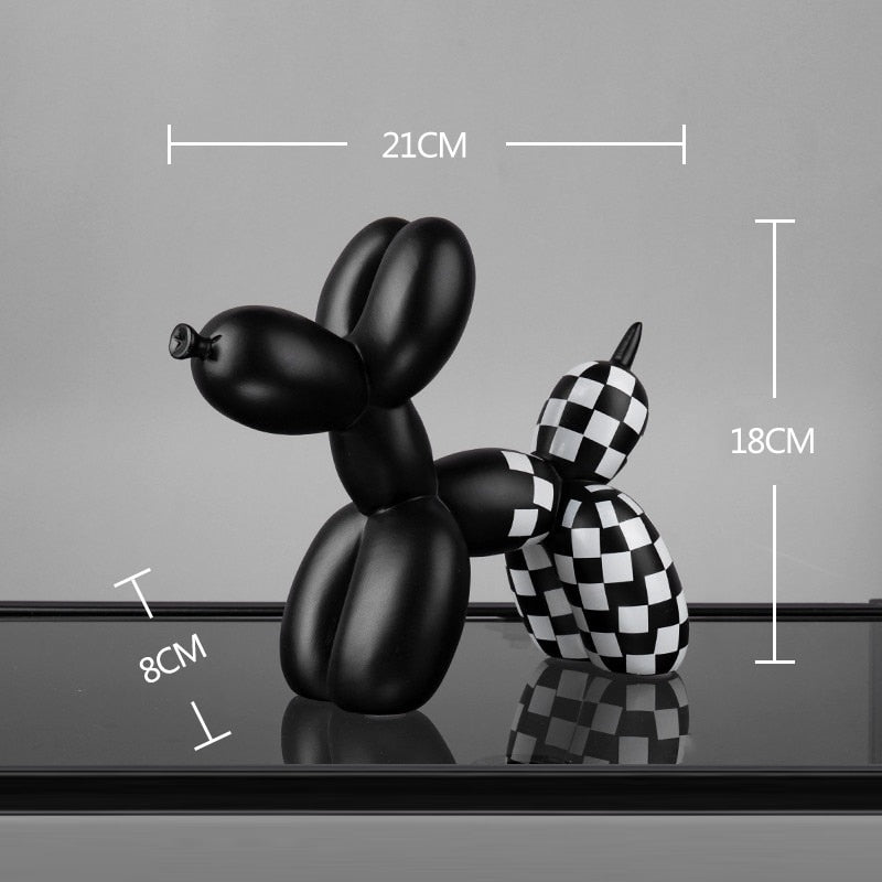Checkered Dog Figurine