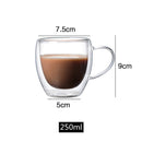 Glass Double-Walled Mugs Dual - 2/4 Pieces