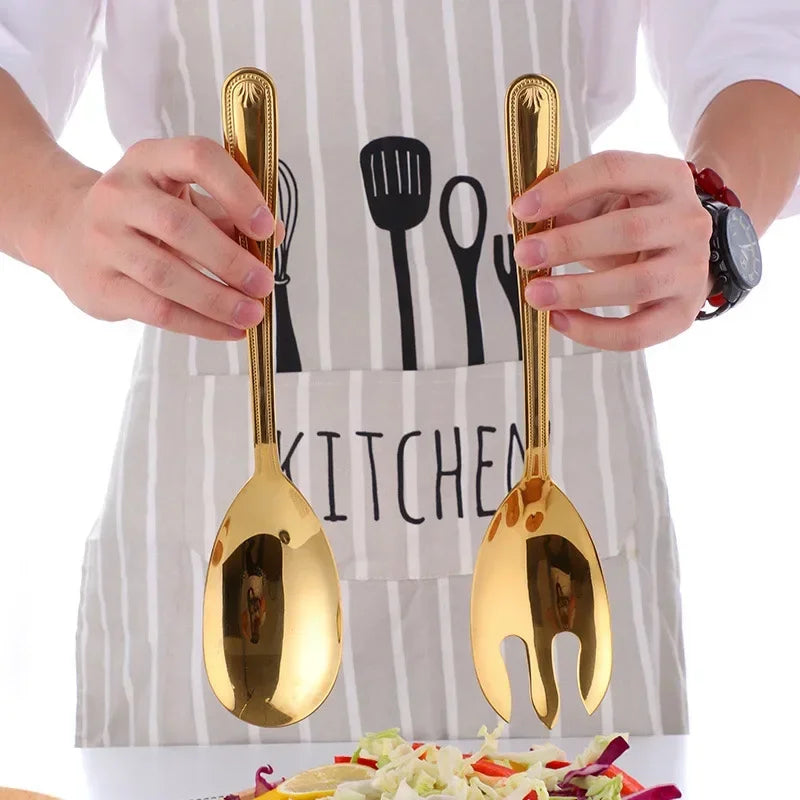 Ensemble de couverts à salade - Kit cuillère et fourchette