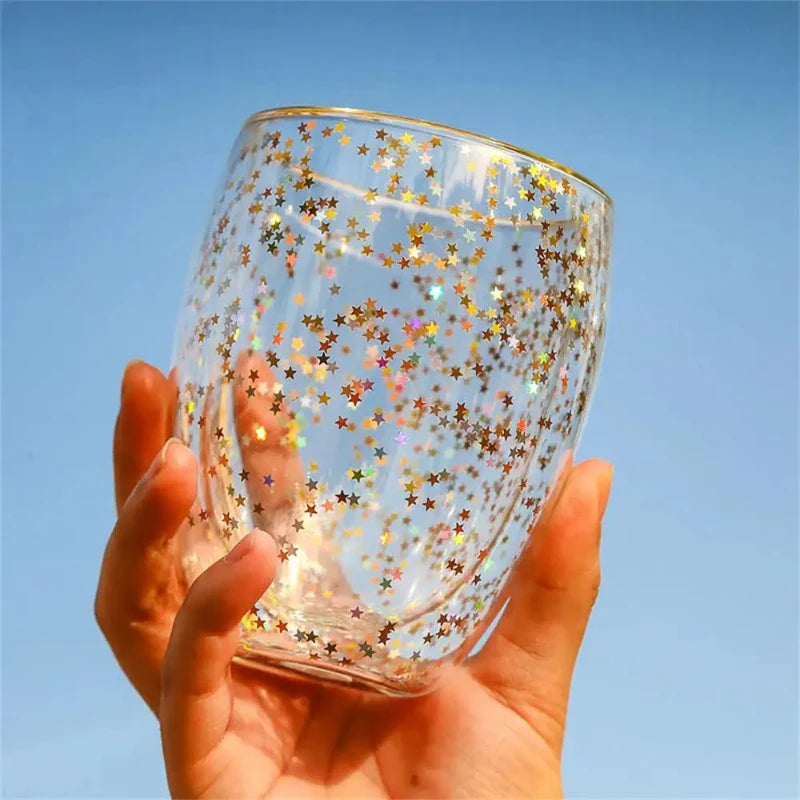 Double Glass Cup with Star