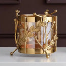 Majestic Wine Bottle Holder — elegant metal and glass design for wine bottles and table décor. Modern accessory by Trustique.