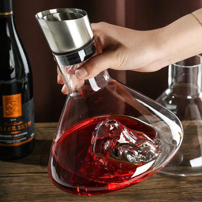wine decanter, cascade aerator, wine aerator, wine accessories, iceberg decanter