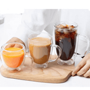 Glass Double-Walled Mugs Dual - 2/4 Pieces