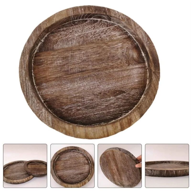Rustikales dekoratives Tablett aus Holz