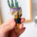 Bouchon à vin en pierre radieuse