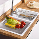 Collapsible Stainless Steel Over-the-Sink Strainer & Drain Basket