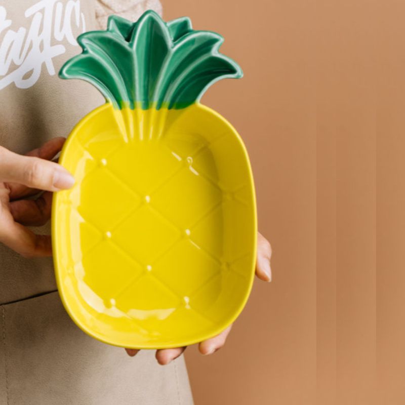 Assiettes en céramique ananas