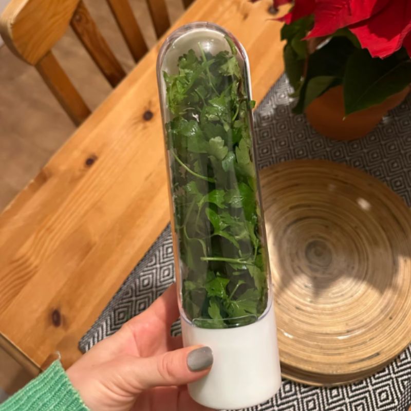 Bouteille de conservation pour légumes et herbes