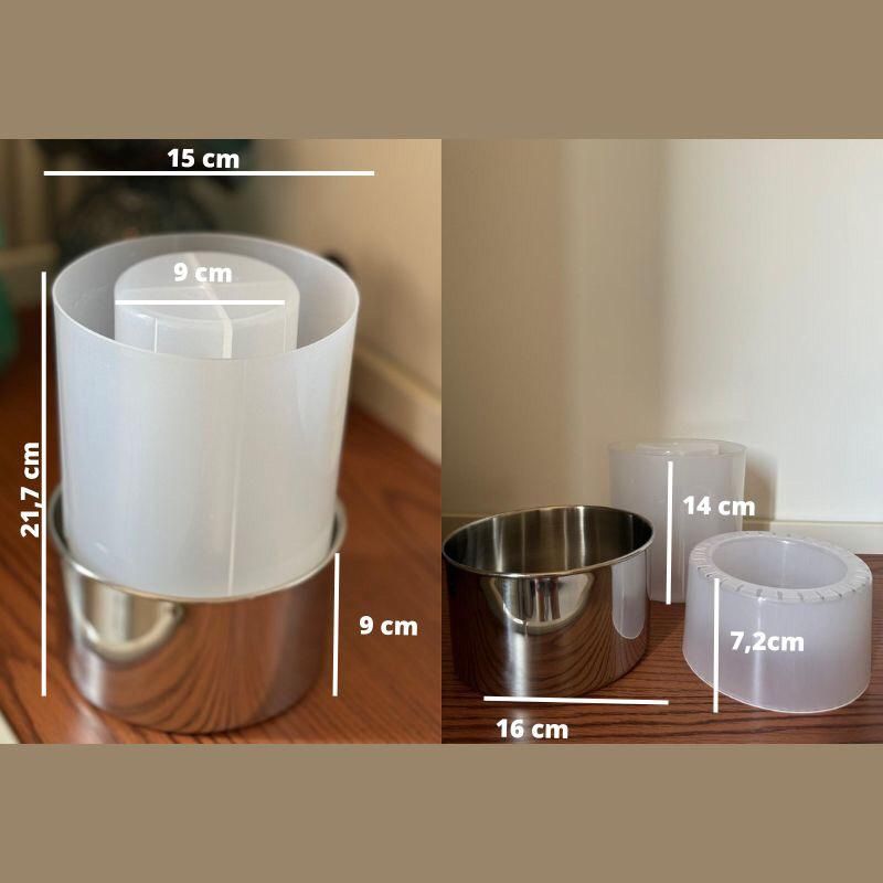 Beverage Bottle Holder – Ice Mold + Stainless Steel Stand