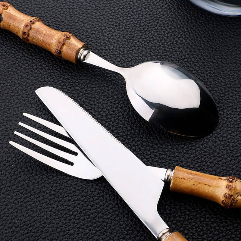 Bambus-Besteckset - 16-teilig