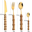 Bamboe bestekset - 16 stuks