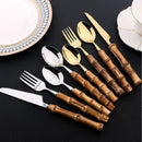Bamboe bestekset - 16 stuks