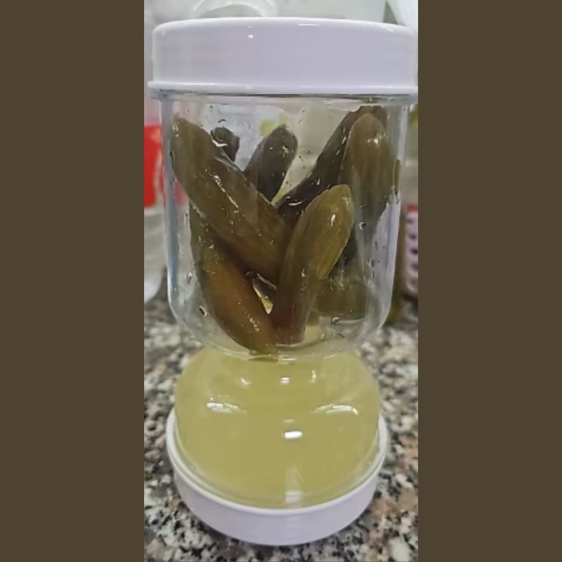Pot à cornichons multi-usages avec égouttoir à liquide 