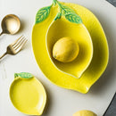 Lemon-Shaped Ceramic Platter