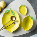 Lemon-Shaped Ceramic Platter