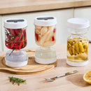 Pot à cornichons multi-usages avec égouttoir à liquide 