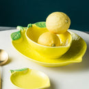 Lemon-Shaped Ceramic Platter