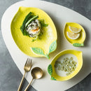 Lemon-Shaped Ceramic Platter