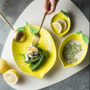 Lemon-Shaped Ceramic Platter